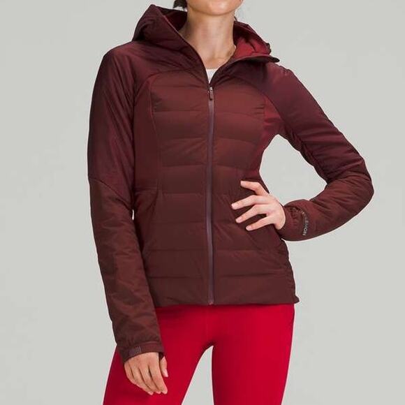Lululemon Down for It All Jacket Red Merlot size 4 - Picture 1 of 8
